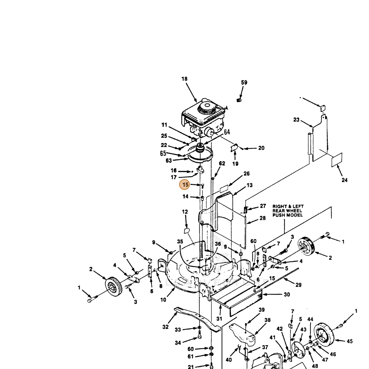 ECHO part 700408878 — IPL diagram snippet (6x zoom, amber highlight)