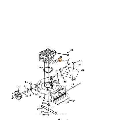 ECHO part 700408880 — IPL diagram snippet (6x zoom, amber highlight)