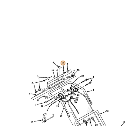 ECHO part 700408881 — IPL diagram snippet (6x zoom, amber highlight)