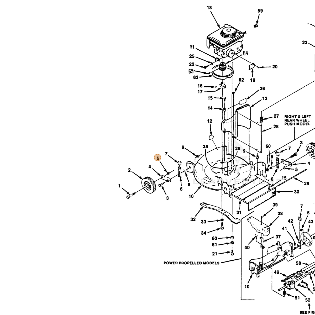ECHO part 700444850 — IPL diagram snippet (6x zoom, amber highlight)