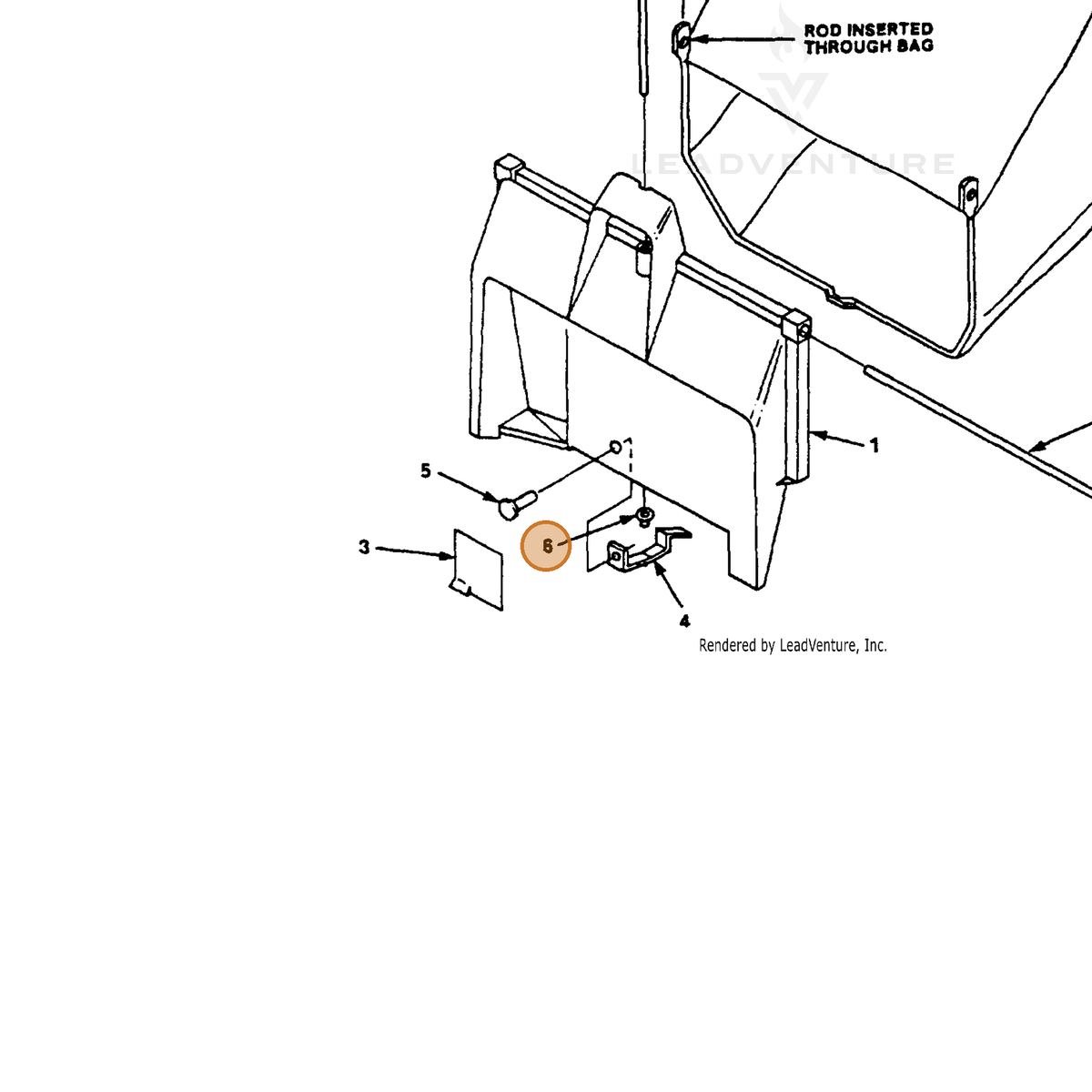 ECHO part 700445515 — IPL diagram snippet (6x zoom, amber highlight)