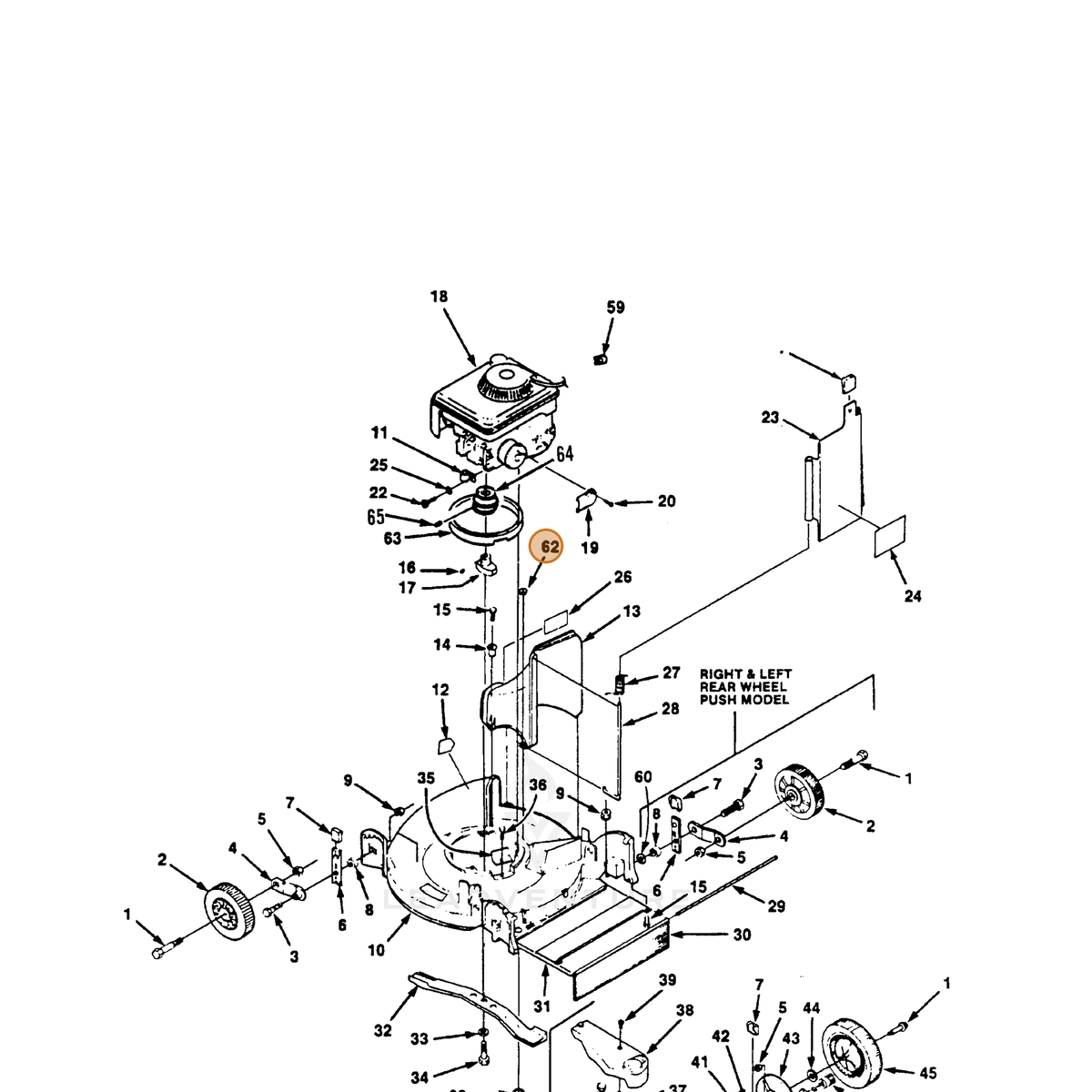 ECHO part 700453023 — IPL diagram snippet (6x zoom, amber highlight)