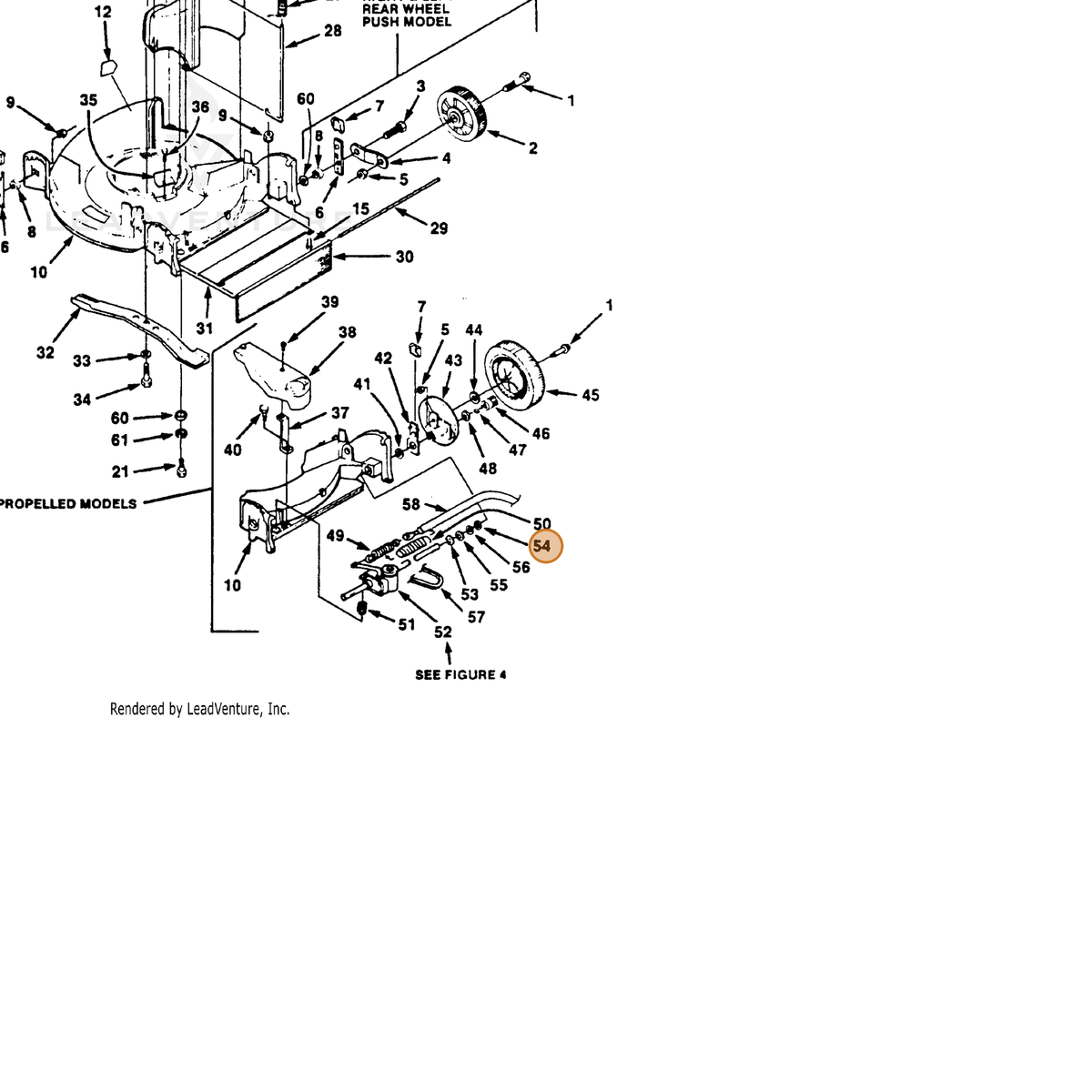 ECHO part 700454037 — IPL diagram snippet (6x zoom, amber highlight)