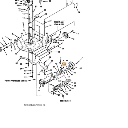 ECHO part 700990074 — IPL diagram snippet (6x zoom, amber highlight)