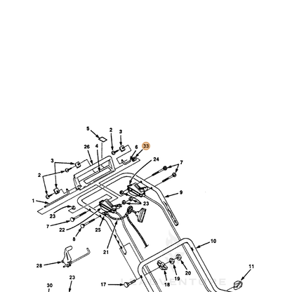 ECHO part 700990141 — IPL diagram snippet (6x zoom, amber highlight)