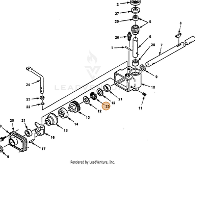 ECHO part 700990447 — IPL diagram snippet (6x zoom, amber highlight)
