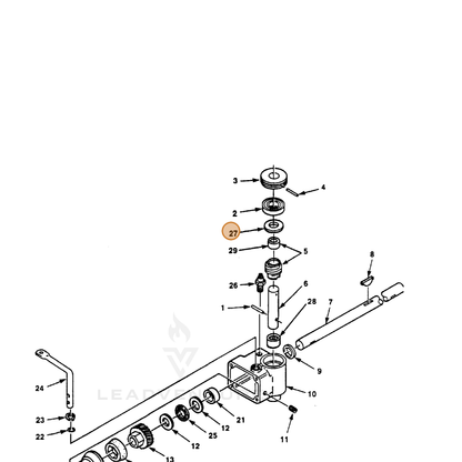 ECHO part 700990463 — IPL diagram snippet (6x zoom, amber highlight)
