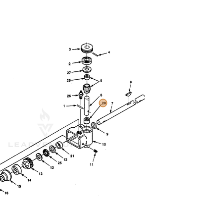 ECHO part 700990527 — IPL diagram snippet (6x zoom, amber highlight)