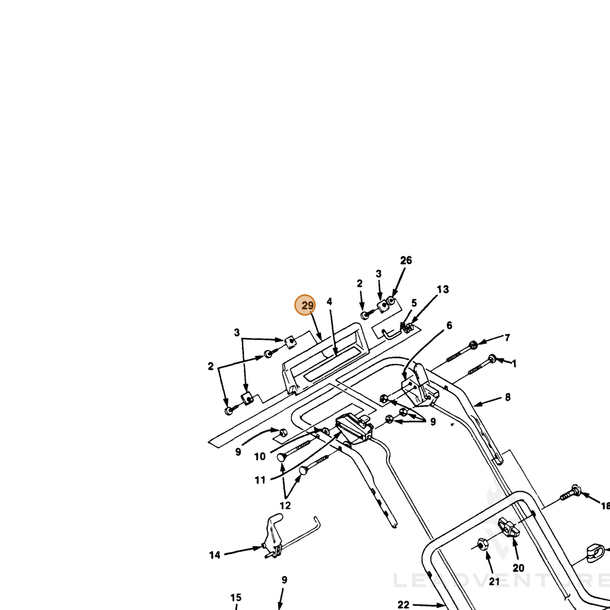 ECHO part 700991448 — IPL diagram snippet (6x zoom, amber highlight)