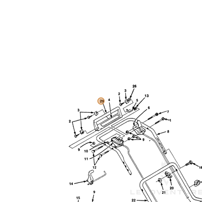 ECHO part 700991448 — IPL diagram snippet (6x zoom, amber highlight)