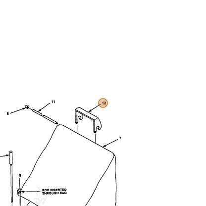 ECHO part 700991786 — IPL diagram snippet (6x zoom, amber highlight)