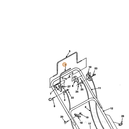 ECHO part 700991893 — IPL diagram snippet (6x zoom, amber highlight)
