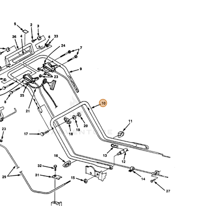 ECHO part 700992360 — IPL diagram snippet (6x zoom, amber highlight)