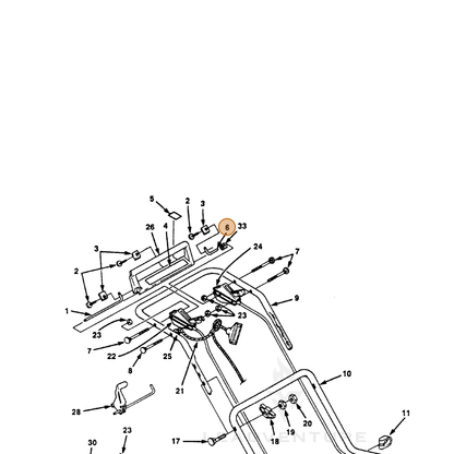 ECHO part 700992560 — IPL diagram snippet (6x zoom, amber highlight)