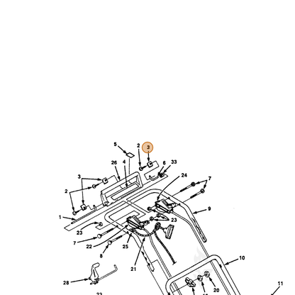 ECHO part 700992570 — IPL diagram snippet (6x zoom, amber highlight)