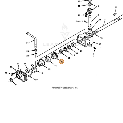 ECHO part 700992770 — IPL diagram snippet (6x zoom, amber highlight)