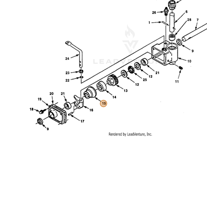 ECHO part 700992800 — IPL diagram snippet (6x zoom, amber highlight)