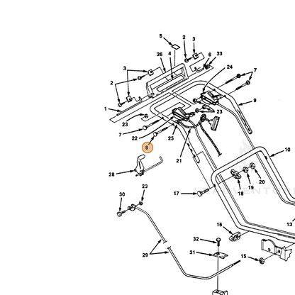 ECHO part 700992930 — IPL diagram snippet (6x zoom, amber highlight)