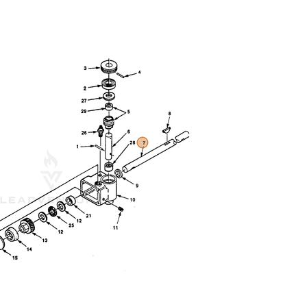ECHO part 700992980 — IPL diagram snippet (6x zoom, amber highlight)