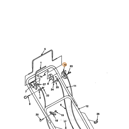 ECHO part 700993195 — IPL diagram snippet (6x zoom, amber highlight)