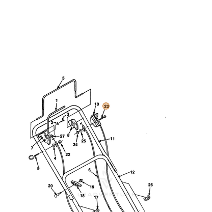 ECHO part 700993197 — IPL diagram snippet (6x zoom, amber highlight)
