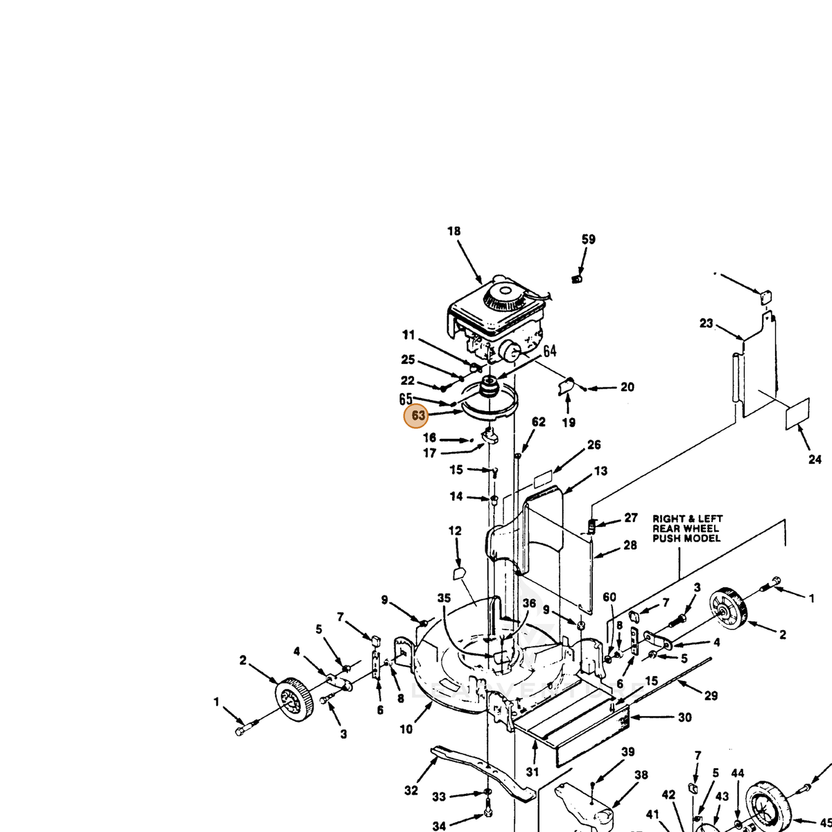 ECHO part 700994016 — IPL diagram snippet (6x zoom, amber highlight)