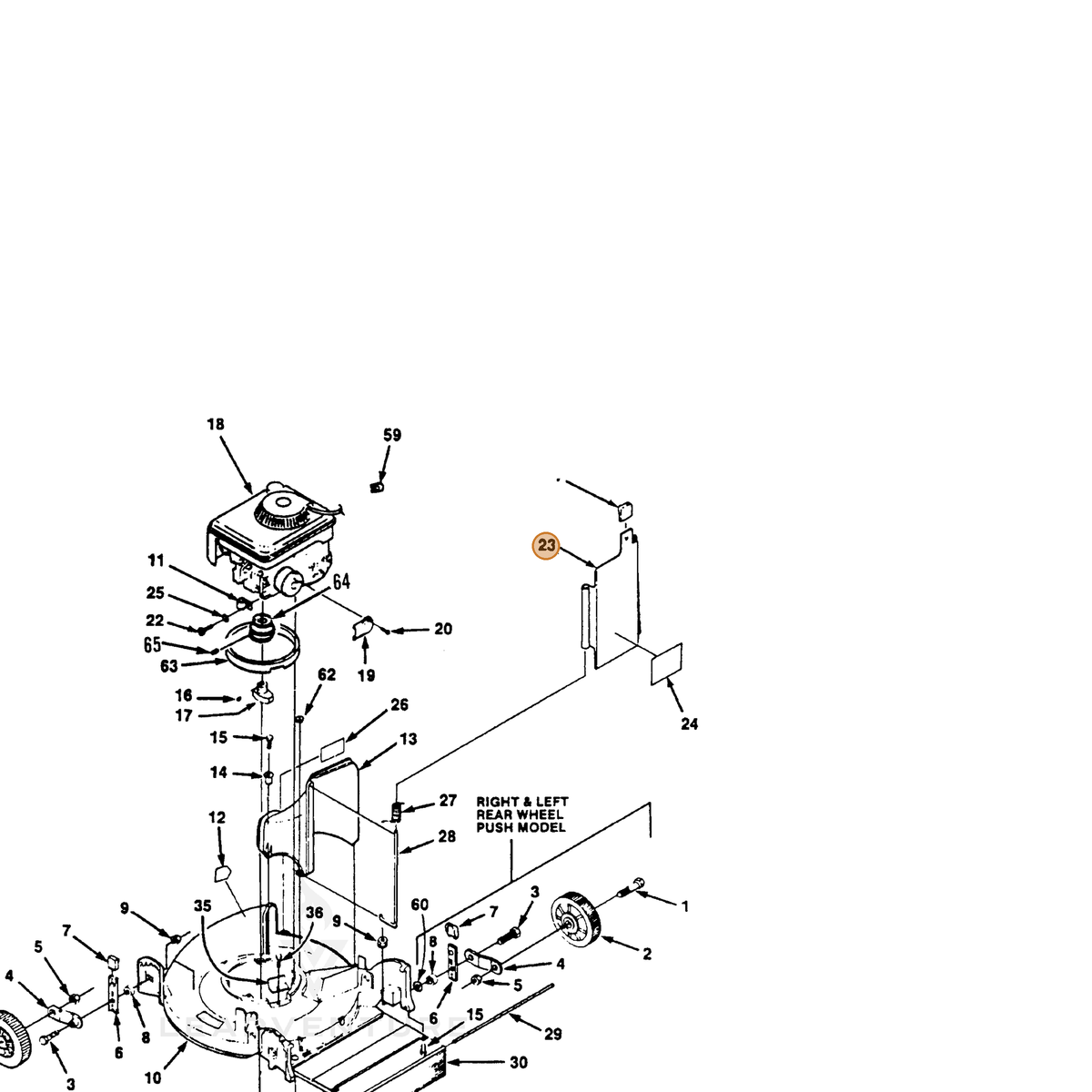 ECHO part 700994092 — IPL diagram snippet (6x zoom, amber highlight)