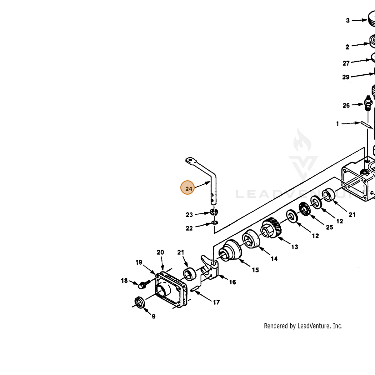 ECHO part 700994110 — IPL diagram snippet (6x zoom, amber highlight)
