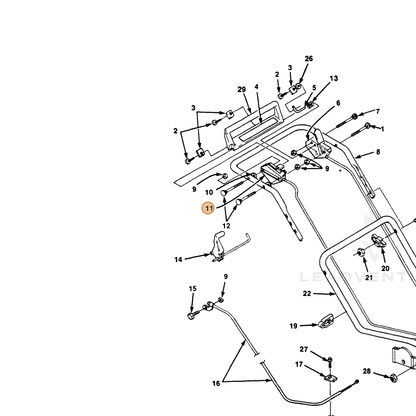 ECHO part 700994276 — IPL diagram snippet (6x zoom, amber highlight)