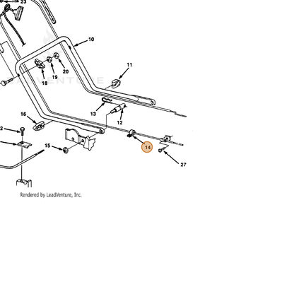 ECHO part 700994310 — IPL diagram snippet (6x zoom, amber highlight)