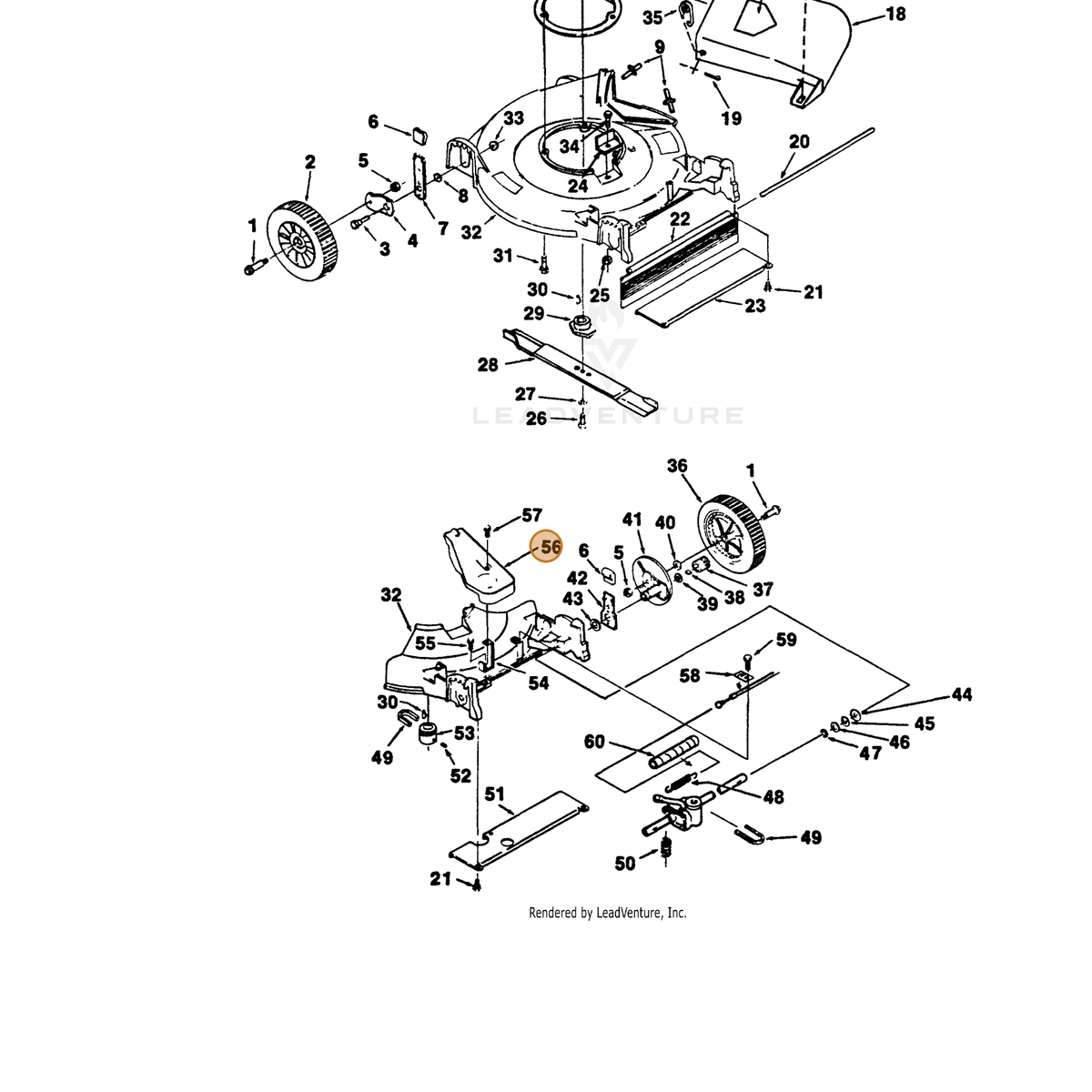 ECHO part 700994312 — IPL diagram snippet (6x zoom, amber highlight)