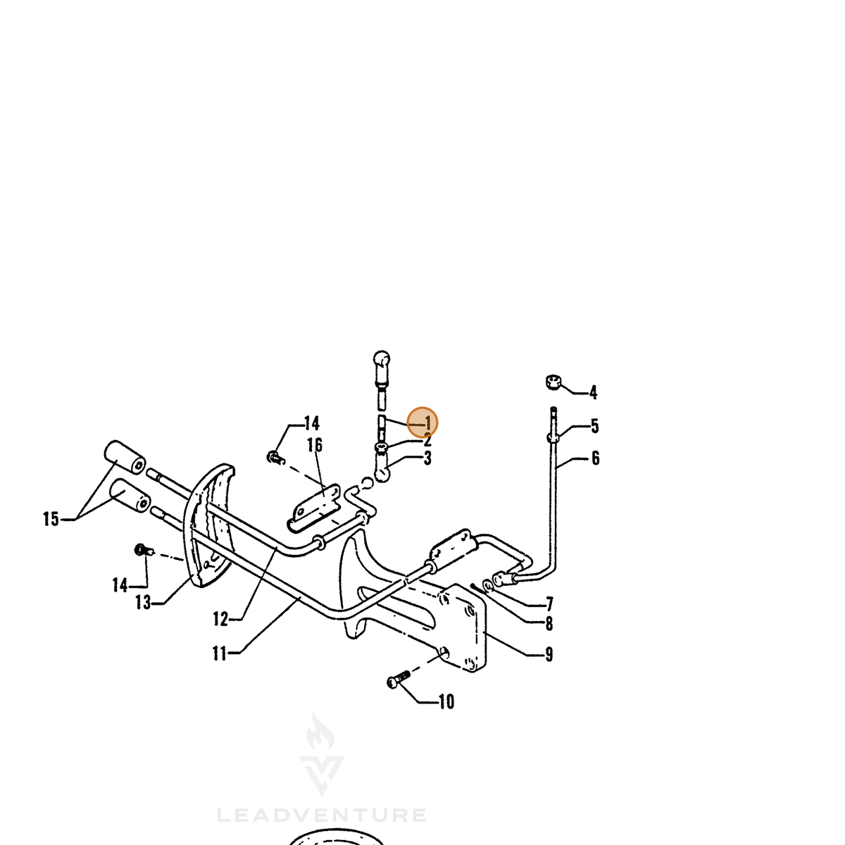 ECHO part 70101401110 — IPL diagram snippet (6x zoom, amber highlight)