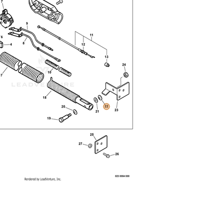 ECHO part 70101721061 — IPL diagram snippet (6x zoom, amber highlight)