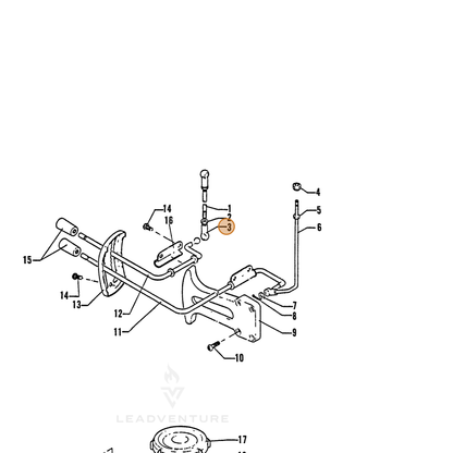 ECHO part 70102001110 — IPL diagram snippet (6x zoom, amber highlight)
