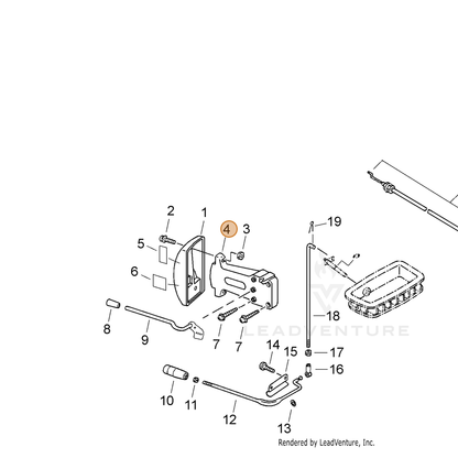 ECHO part 70111206411 — IPL diagram snippet (6x zoom, amber highlight)