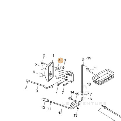 ECHO part 70111206414 — IPL diagram snippet (6x zoom, amber highlight)