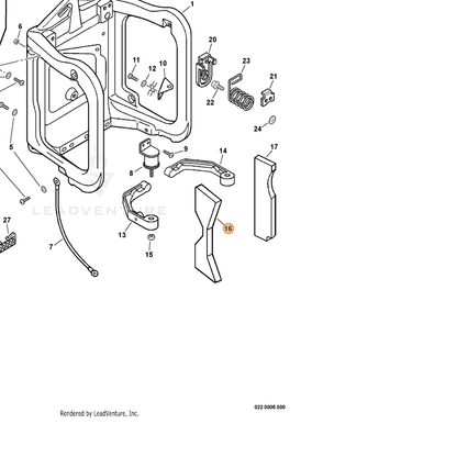 ECHO part 70116021260 — IPL diagram snippet (6x zoom, amber highlight)