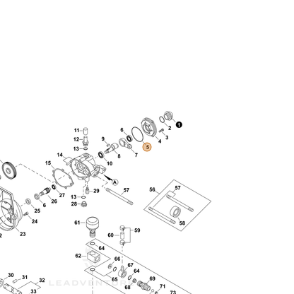 ECHO part 70602004970 — IPL diagram snippet (6x zoom, amber highlight)