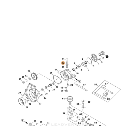 ECHO part 70602006920 — IPL diagram snippet (6x zoom, amber highlight)