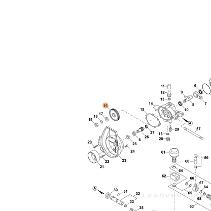 ECHO part 70602022231 — IPL diagram snippet (6x zoom, amber highlight)
