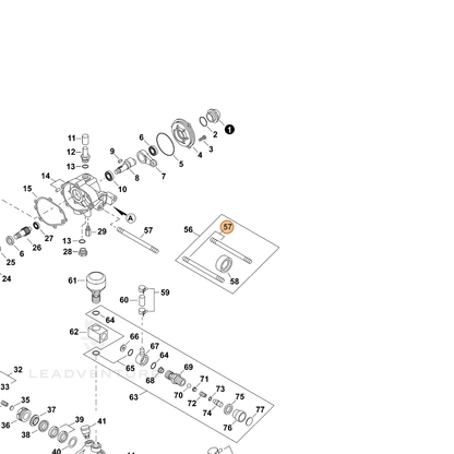 ECHO part 70602036951 — IPL diagram snippet (6x zoom, amber highlight)