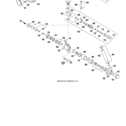 ECHO part 70602045022 — IPL diagram snippet (6x zoom, amber highlight)
