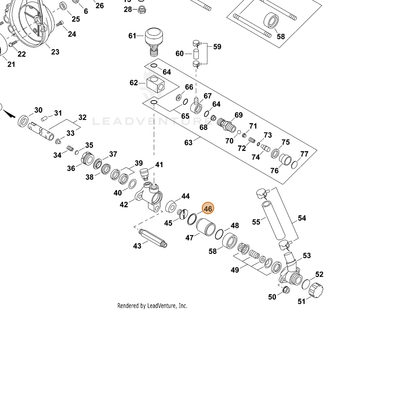 ECHO part 70602046780 — IPL diagram snippet (6x zoom, amber highlight)