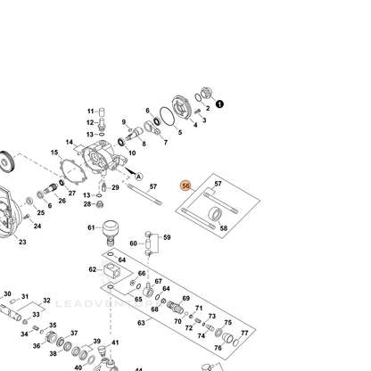 ECHO part 70602049A20 — IPL diagram snippet (6x zoom, amber highlight)