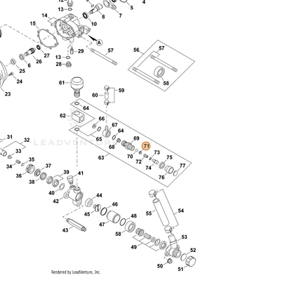 ECHO part 70602067820 — IPL diagram snippet (6x zoom, amber highlight)