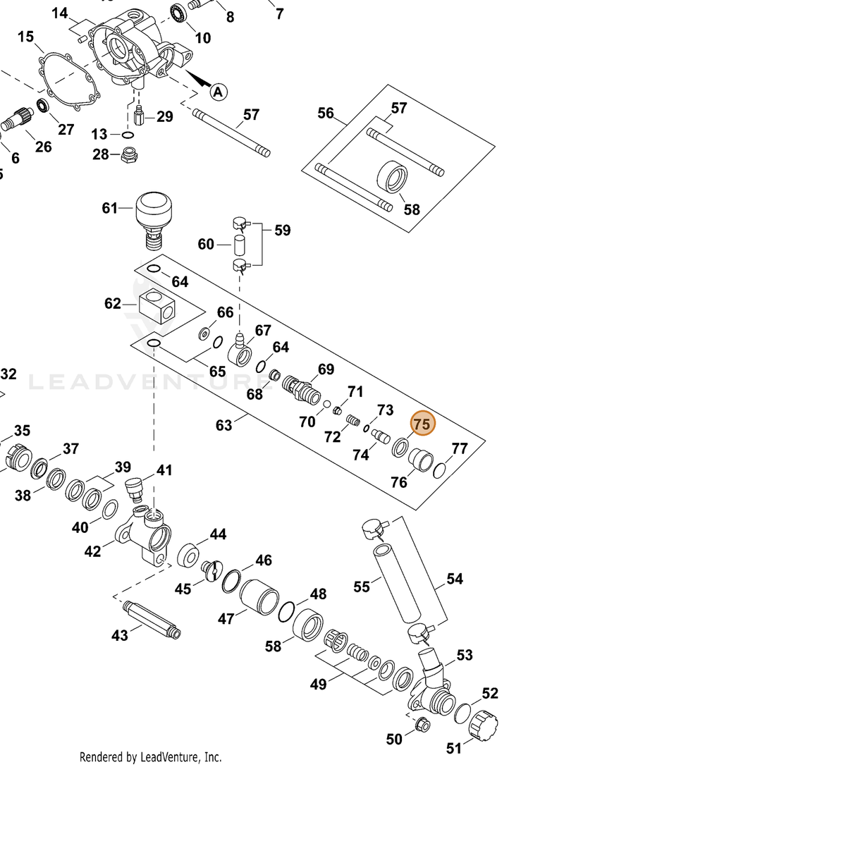ECHO part 70602071920 — IPL diagram snippet (6x zoom, amber highlight)