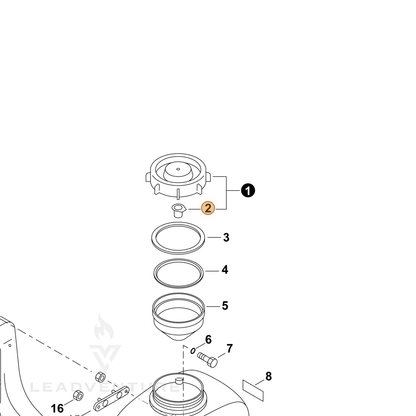 ECHO part 70604002760 — IPL diagram snippet (6x zoom, amber highlight)