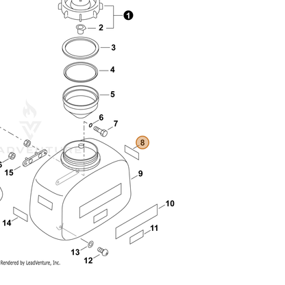 ECHO part 70604005093 — IPL diagram snippet (6x zoom, amber highlight)