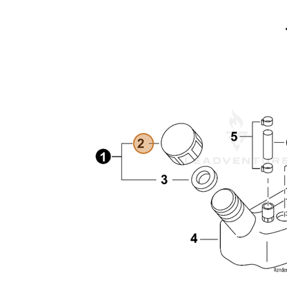 ECHO part 70604031761 — IPL diagram snippet (6x zoom, amber highlight)