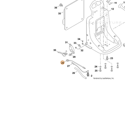 ECHO part 70604047001 — IPL diagram snippet (6x zoom, amber highlight)